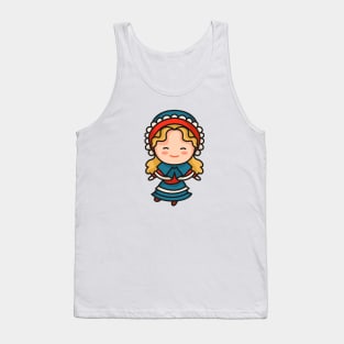 Cute Victorian-Era British Girl Tank Top